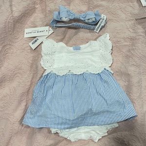 Janie and Jack baby onesie and bow